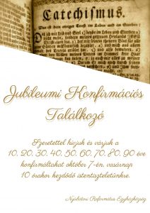 Jubileumi konfirmációs találkozó