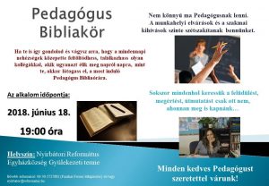 Pedagógus bibliakör @ Nyírbátori Református Egyházközség | Nyírbátor | Magyarország